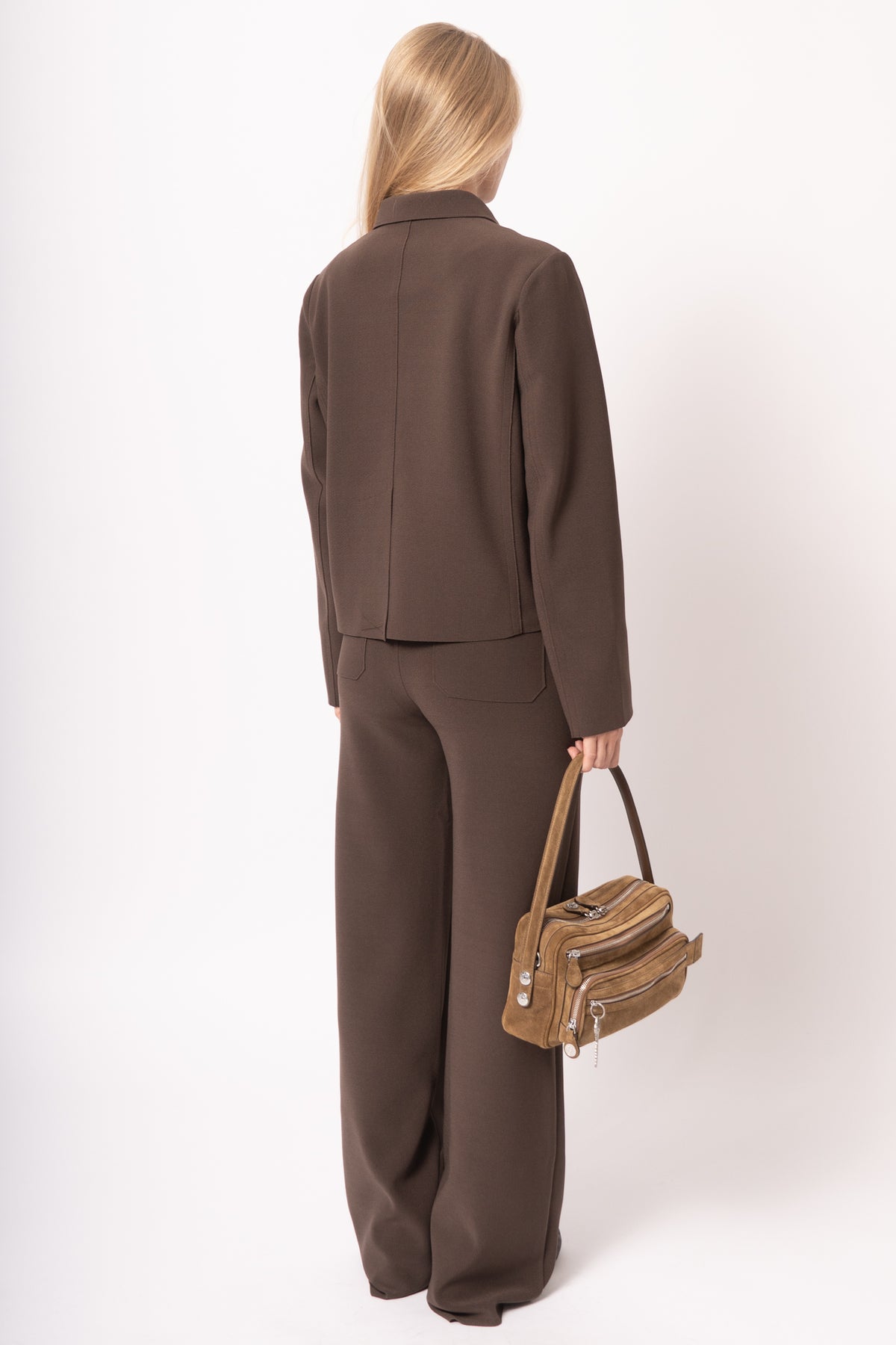 Lay3 Point Collar Jacket Cocoa Brown