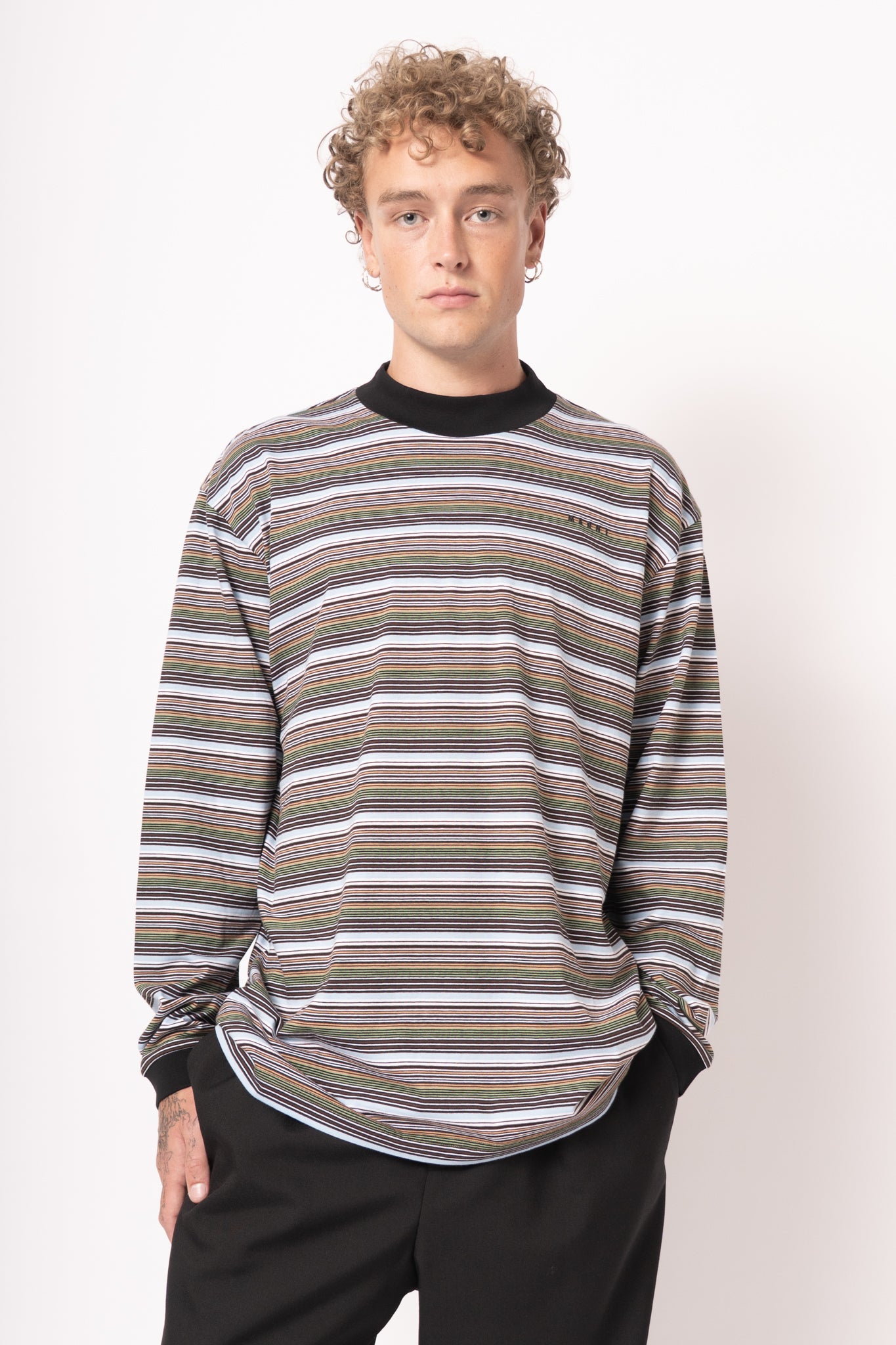 Multicolor Striped Long-Sleeved T-shirt