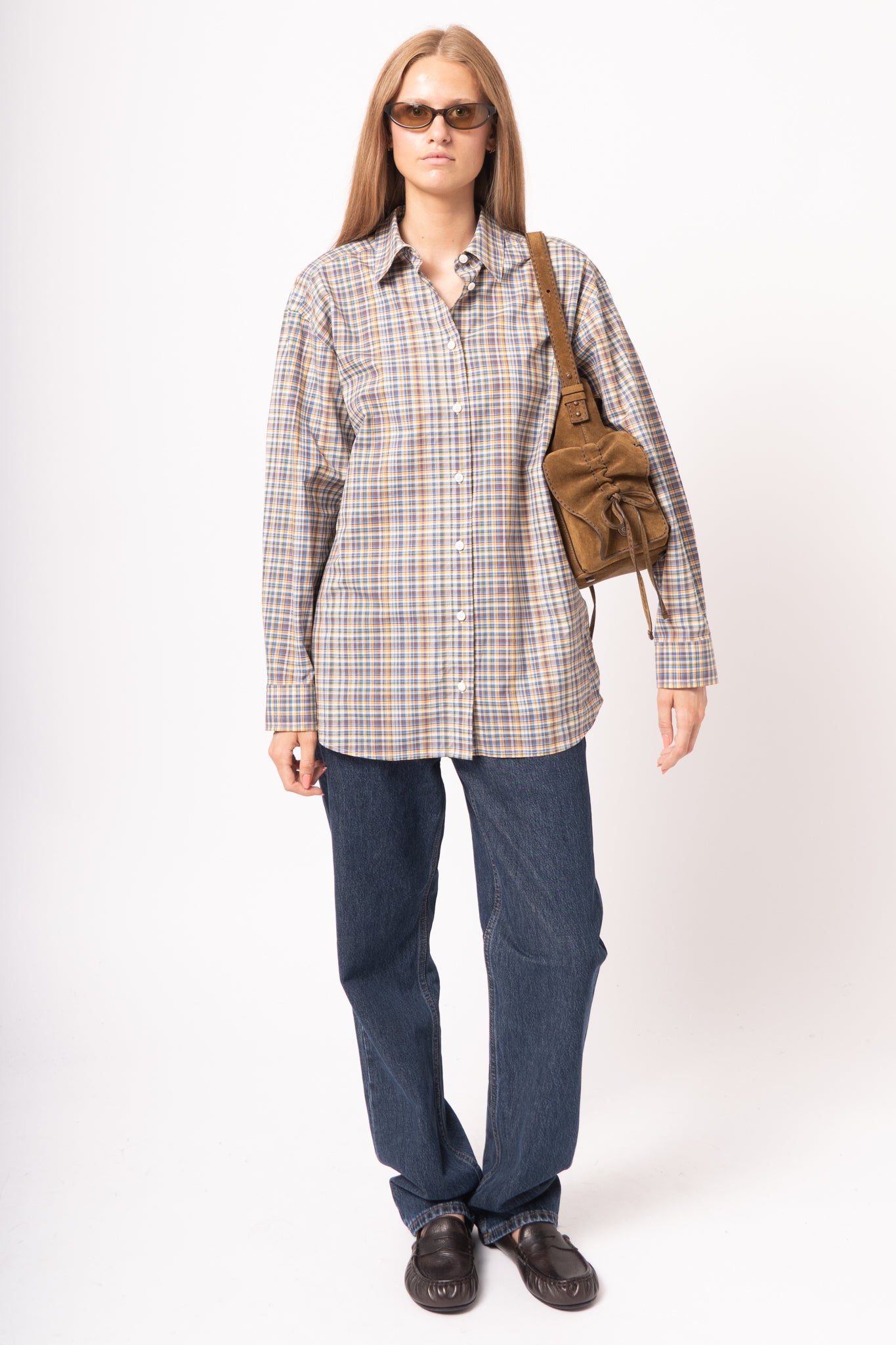 Classic Check Shirt Blue/Orange