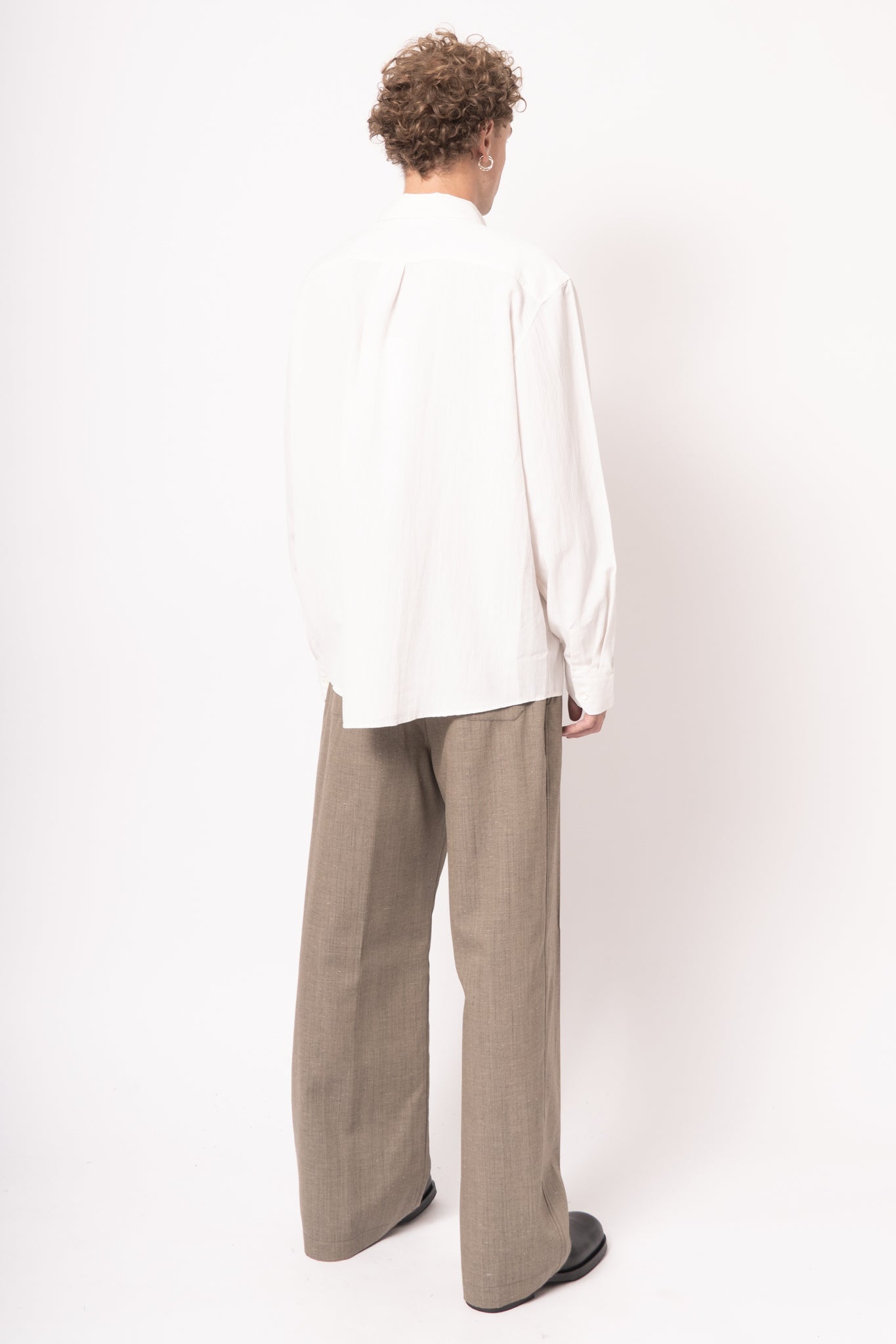 Beyond Shirt Cream Stripe Ceremony Viscose
