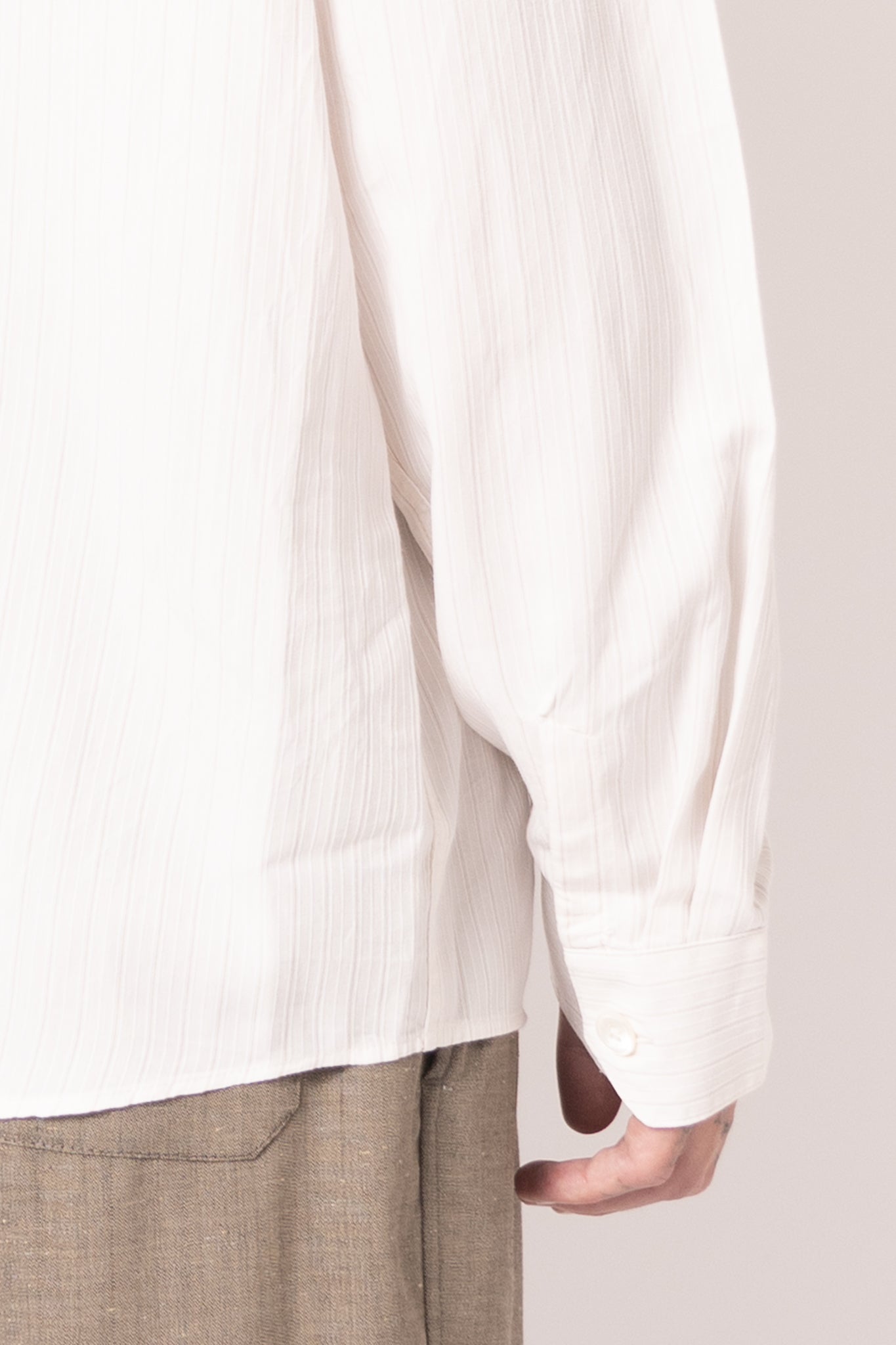 Beyond Shirt Cream Stripe Ceremony Viscose