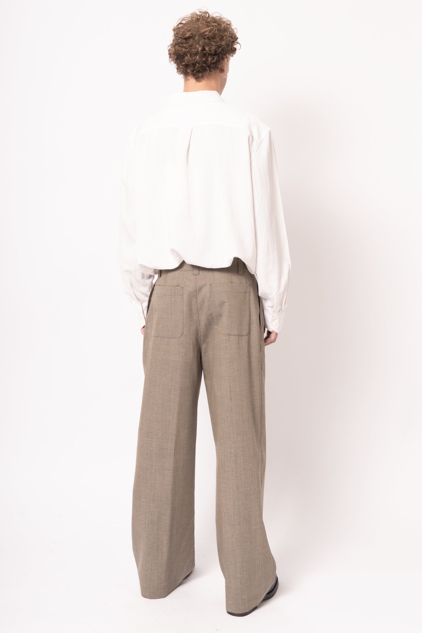 Still Chino Clay Flowy Fleck Wool