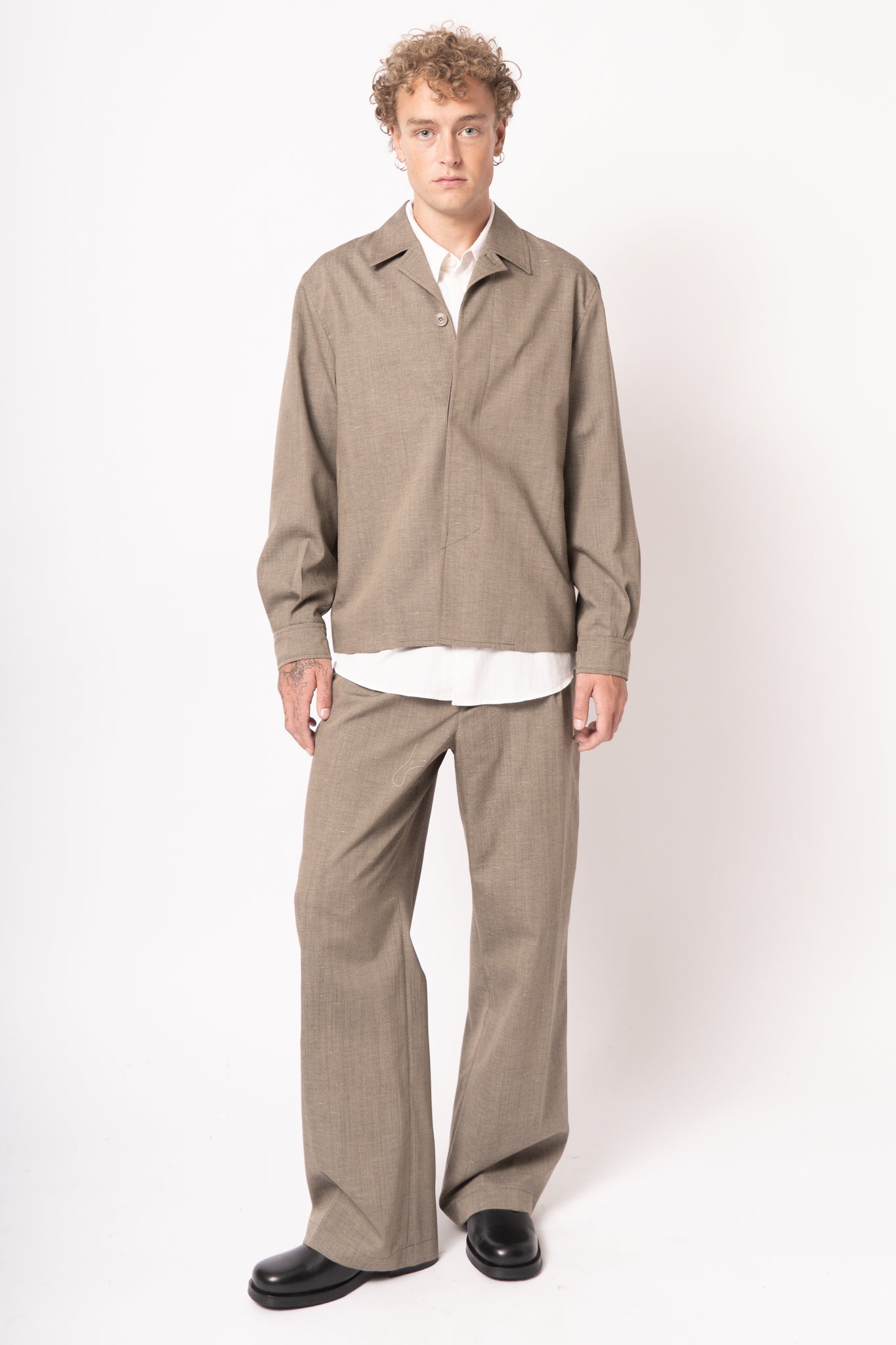 Pack Blazer Clay Flowy Fleck Wool