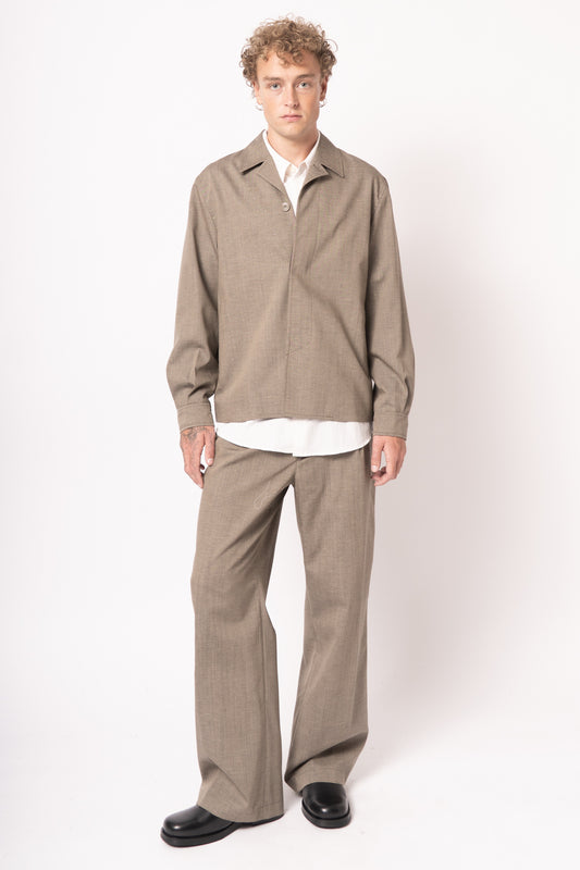 Pack Blazer Clay Flowy Fleck Wool