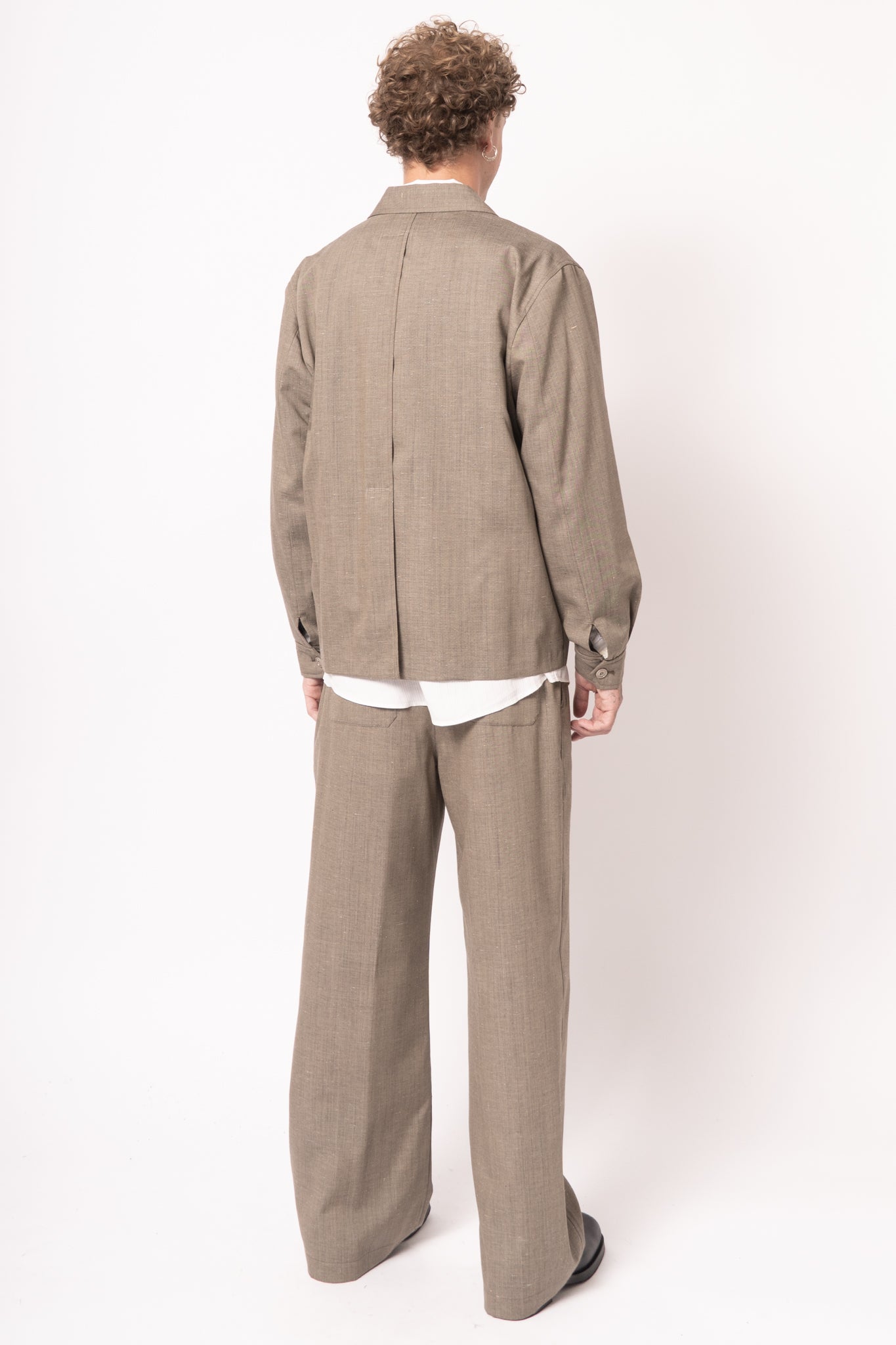 Pack Blazer Clay Flowy Fleck Wool