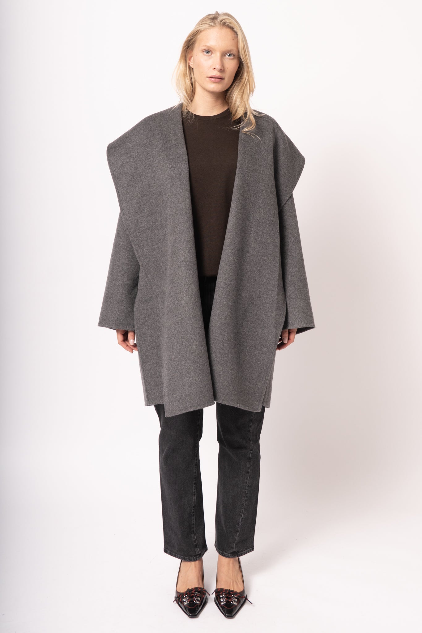 Hoodie Coat Pale Grey Melange