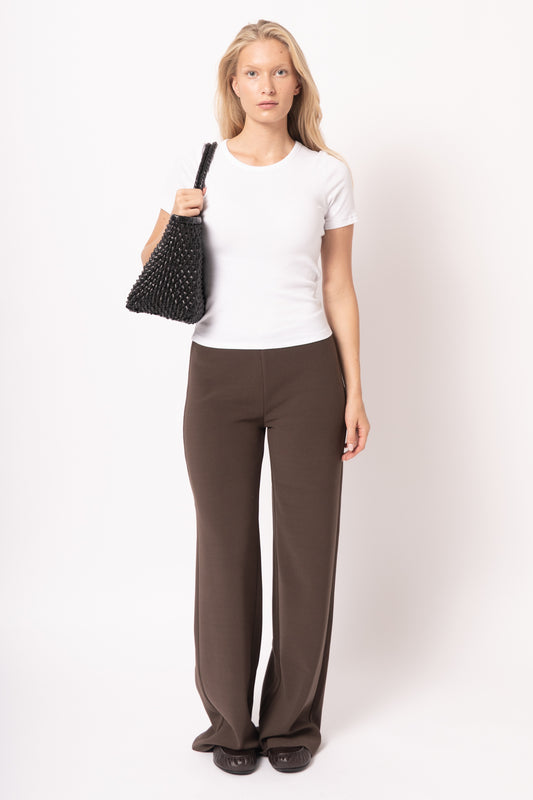 Lay2 Straight Trouser Cocoa Brown