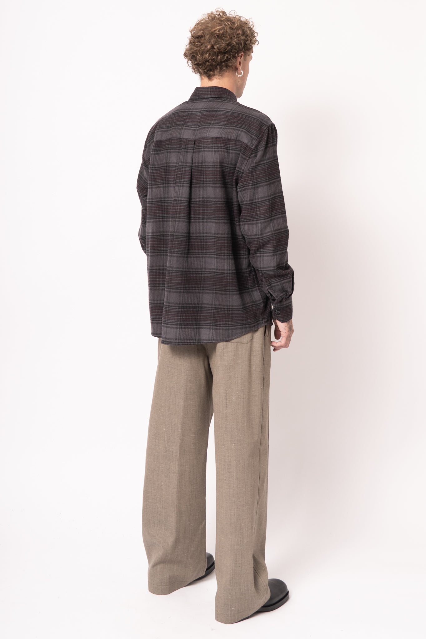 Above Shirt Faded Nocturne Check Flannel