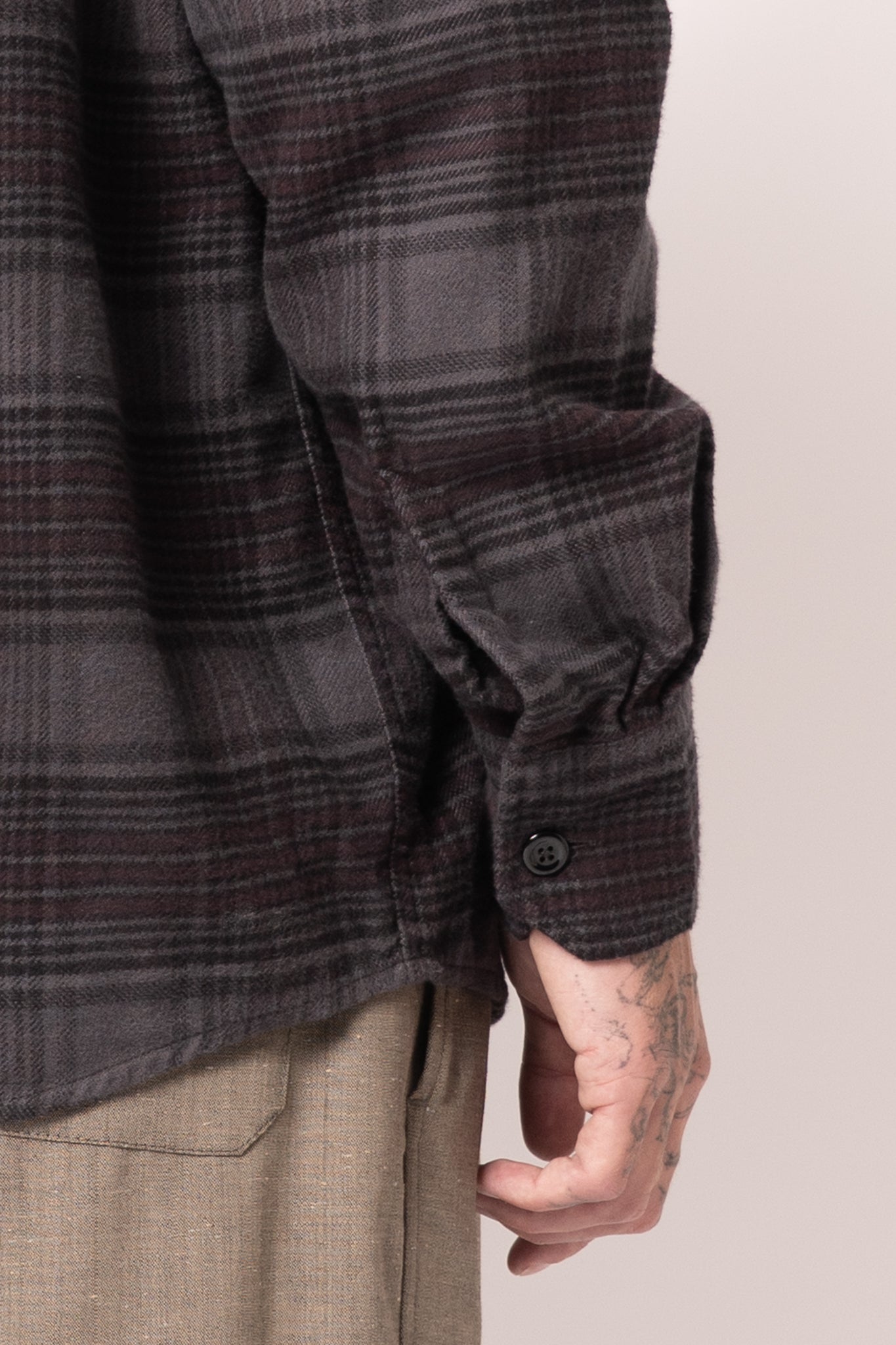 Above Shirt Faded Nocturne Check Flannel