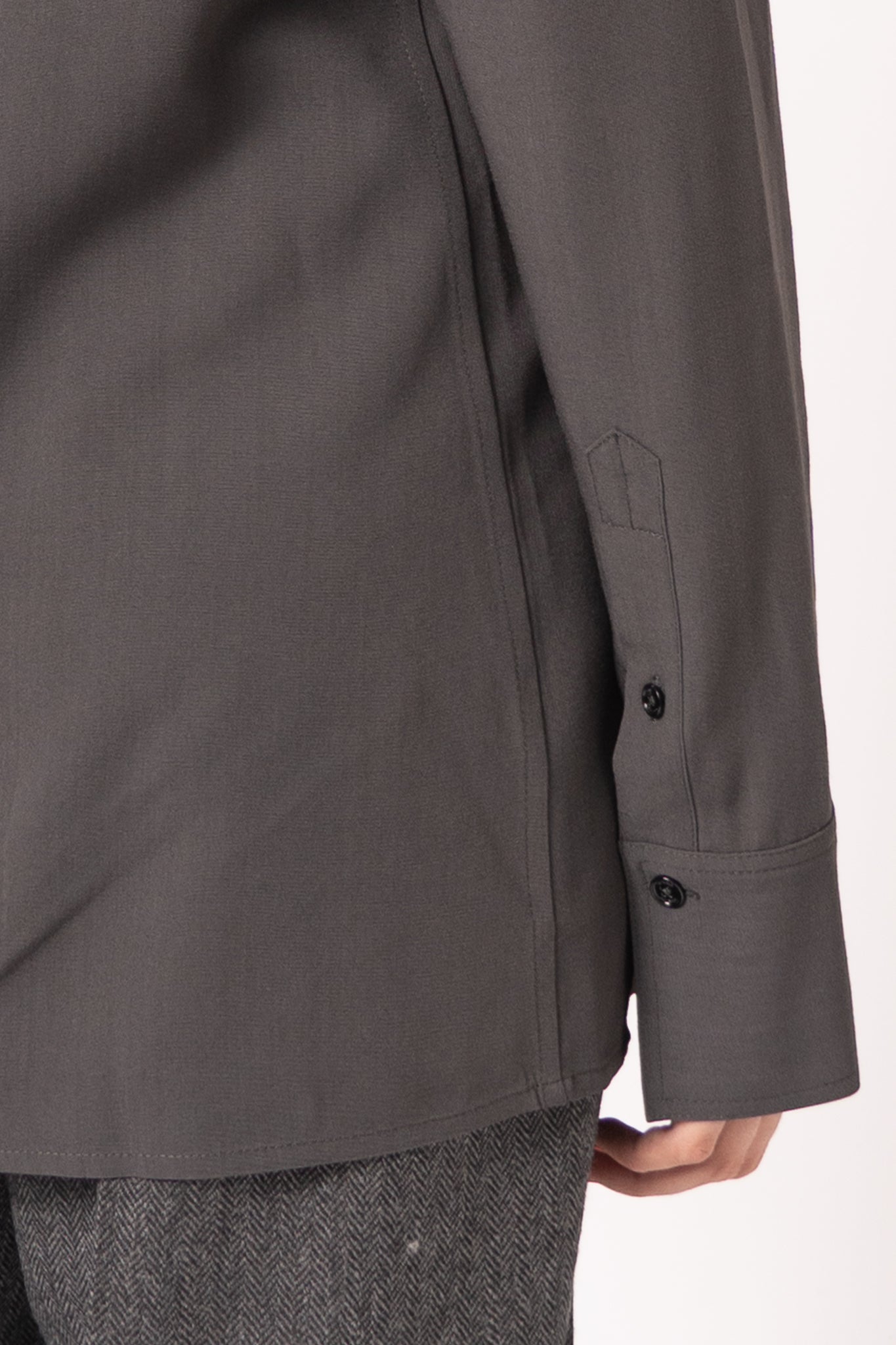 Lightweight Wool Shirt Washed Black