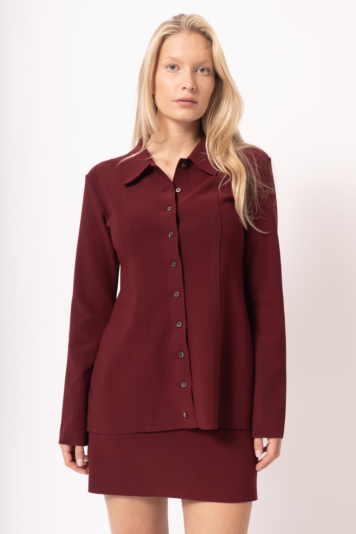 Lay2 Fitted Shirt Burgundy