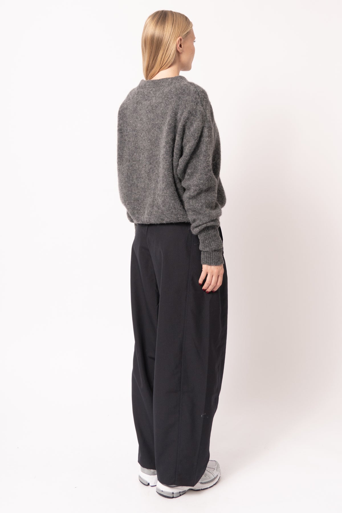 Pull Ample Ml Col Rond Acier Chiné