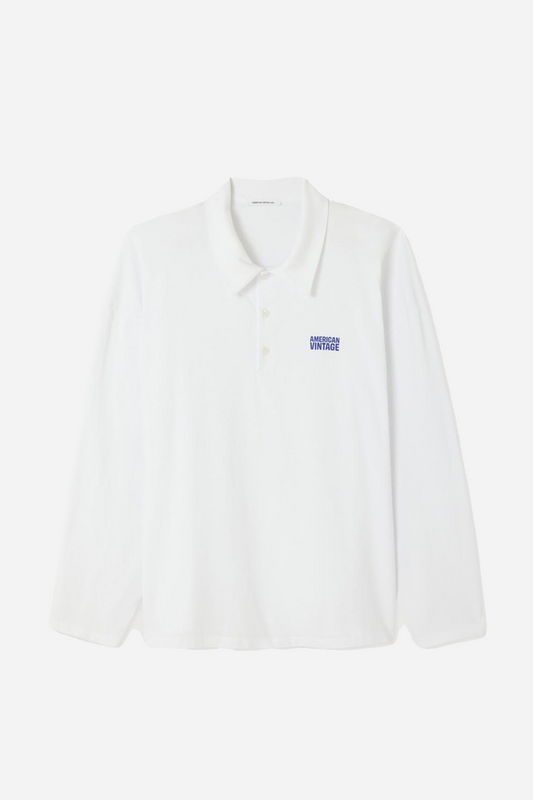 Gixy Polo Long Sleeve T-Shirt White