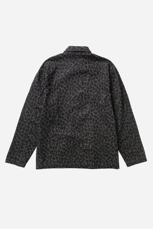 Patterned Easy Chef Shirt Black Leopard