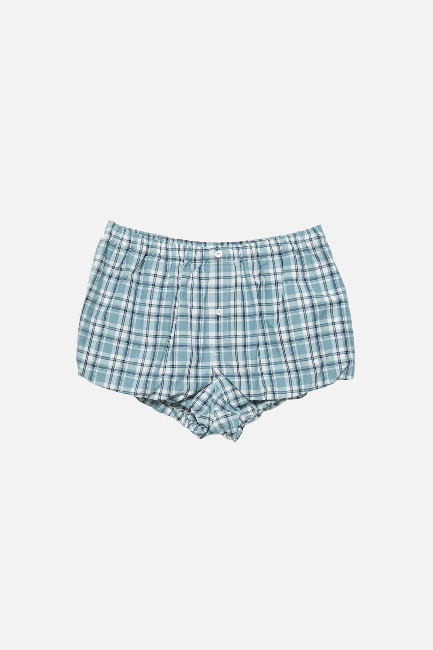 Striped Cotton Shorts Blue White