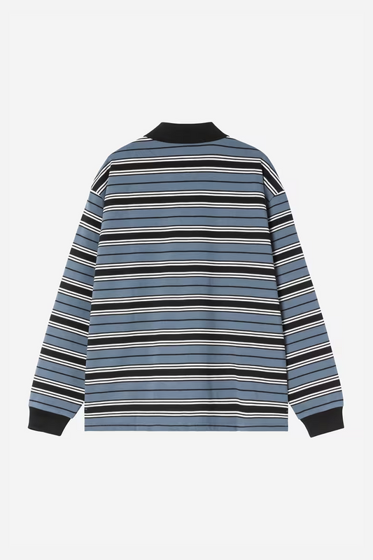L/S Devitt Rugby Shirt Stripe/Icesheet