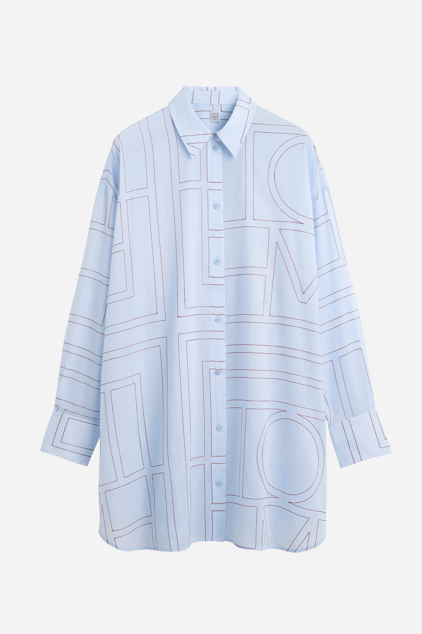 Long Summer Shirt Sky/Red