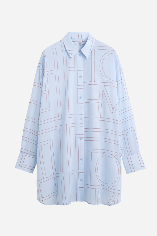 Long Summer Shirt Sky/Red