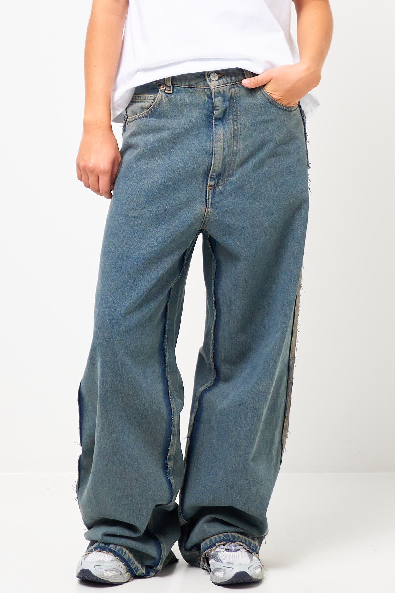 5 Pocket Jeans Washed Blue