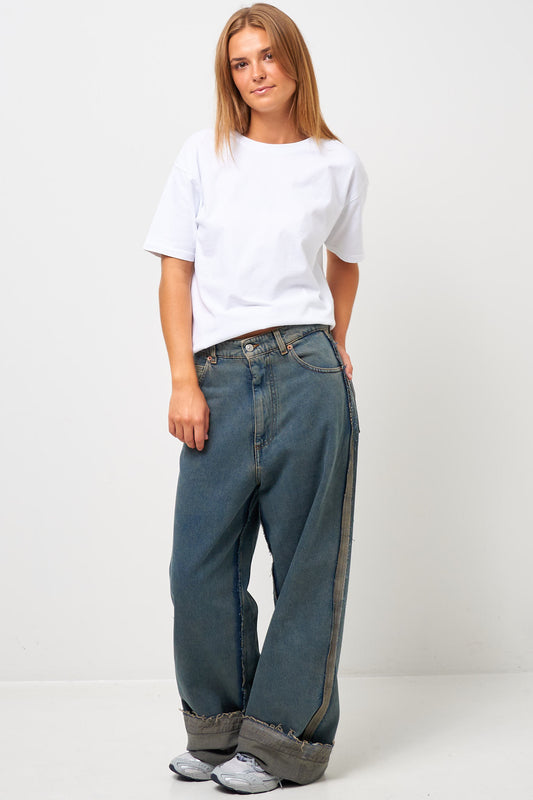 5 Pocket Jeans Washed Blue