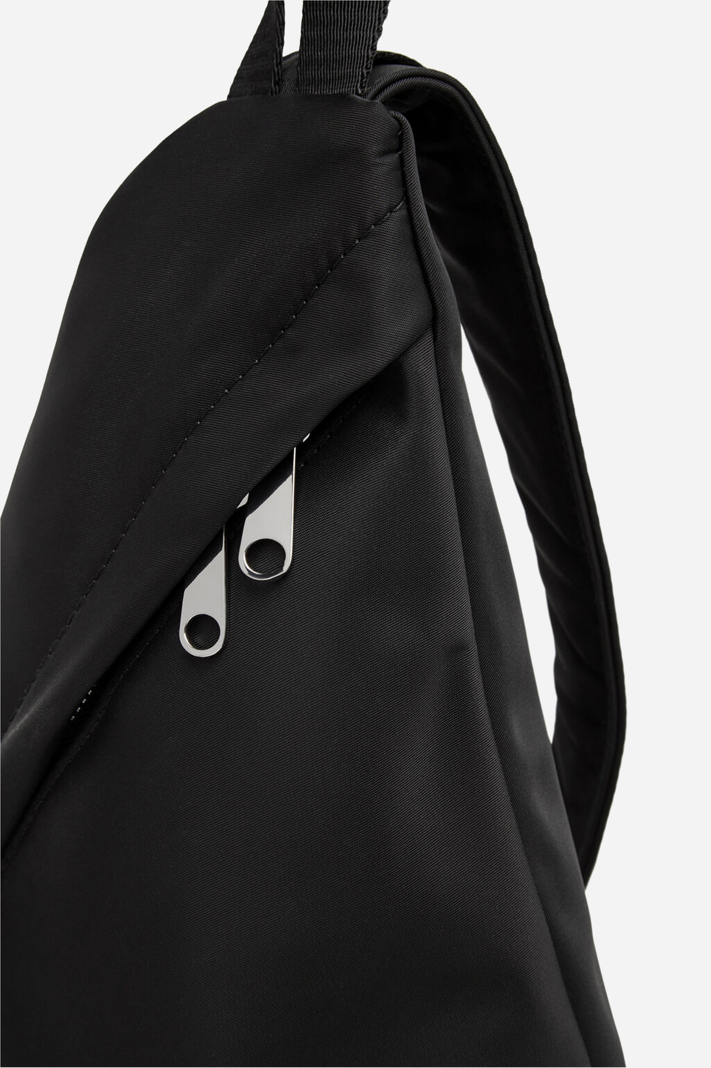 Nylon Sling Crossbody Bag Black