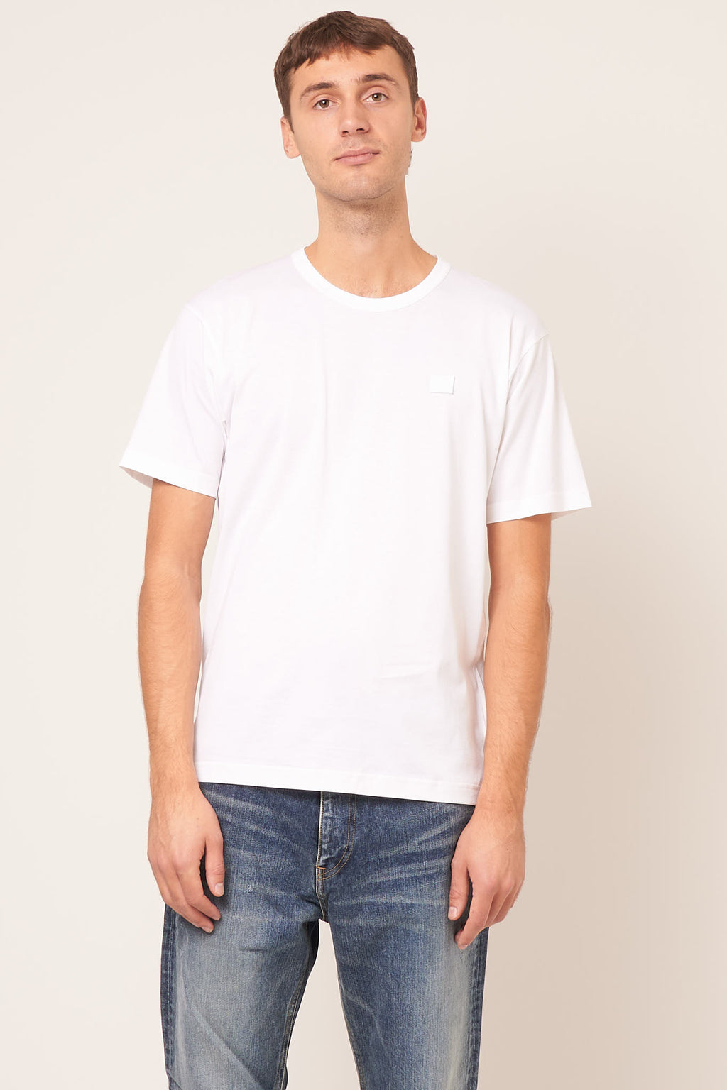 Acne Studios Nash Face T shirt Optic White