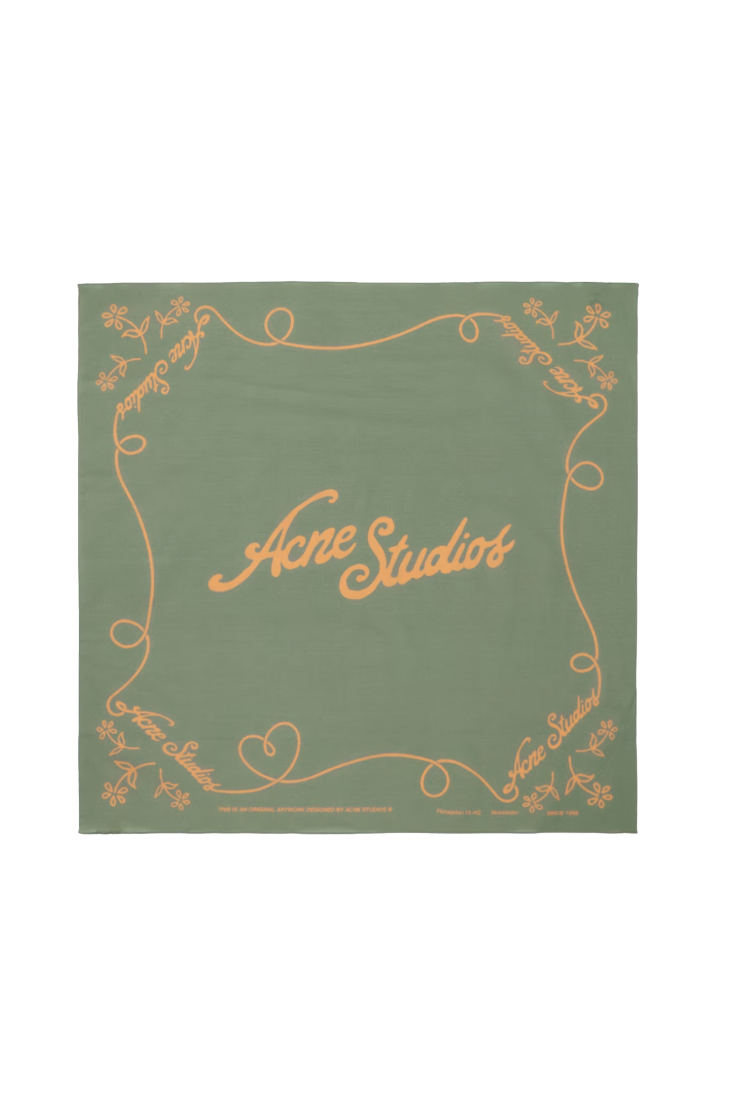 Logo Scarf Green/Honey Yellow