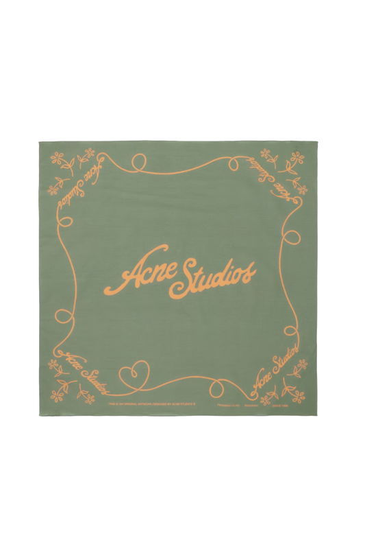 Logo Scarf Green/Honey Yellow