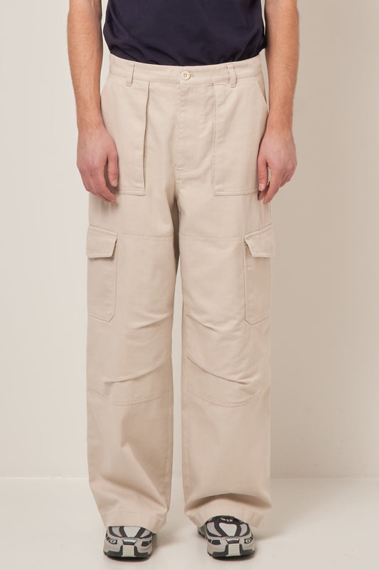 Twill Trousers Ivory White