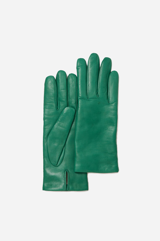 Alba Leather Gloves Emerald Green