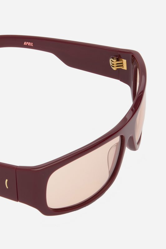 April Solid Bordeaux/Peach Lens