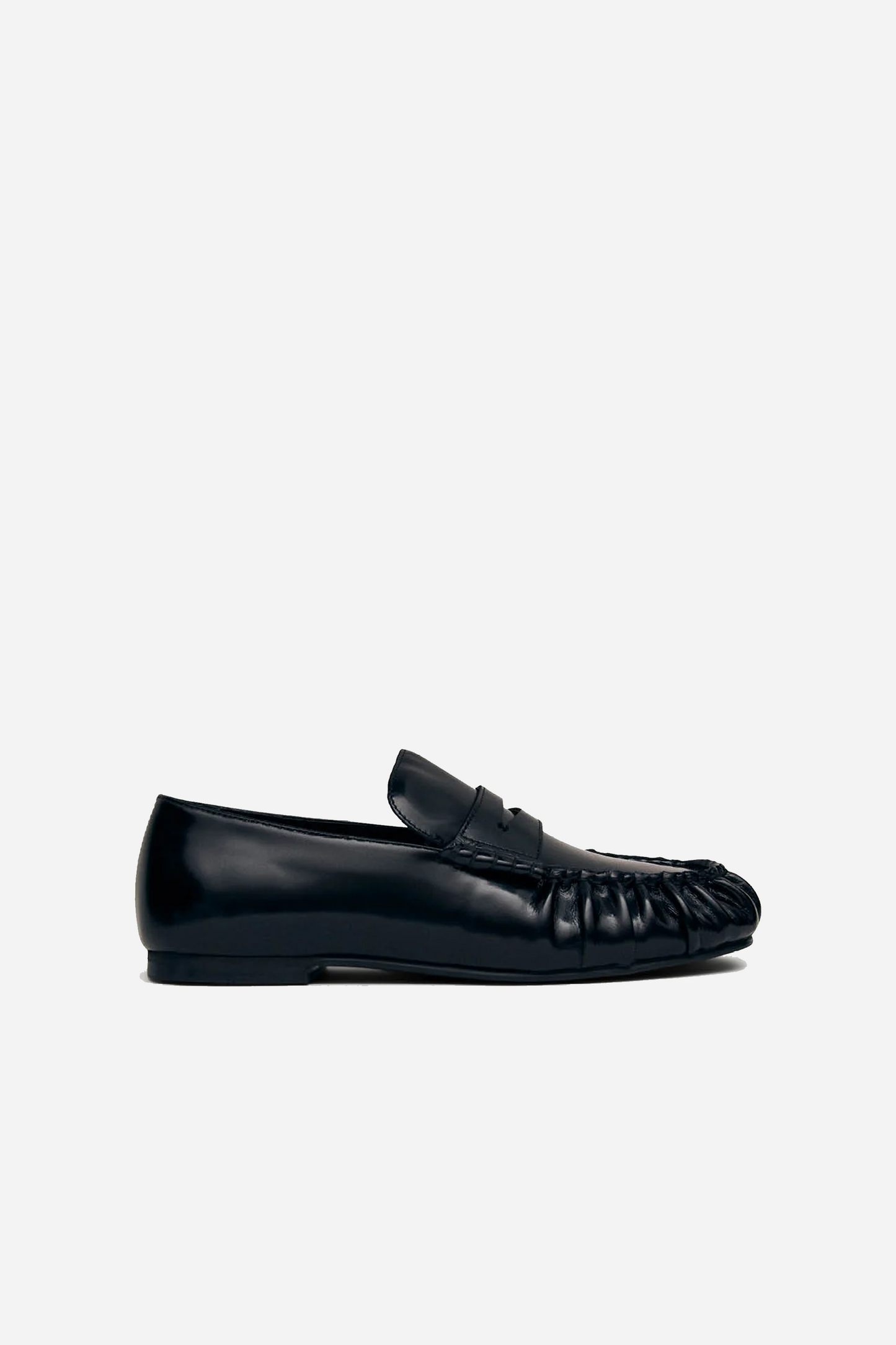 Aven Black Leather Loafers
