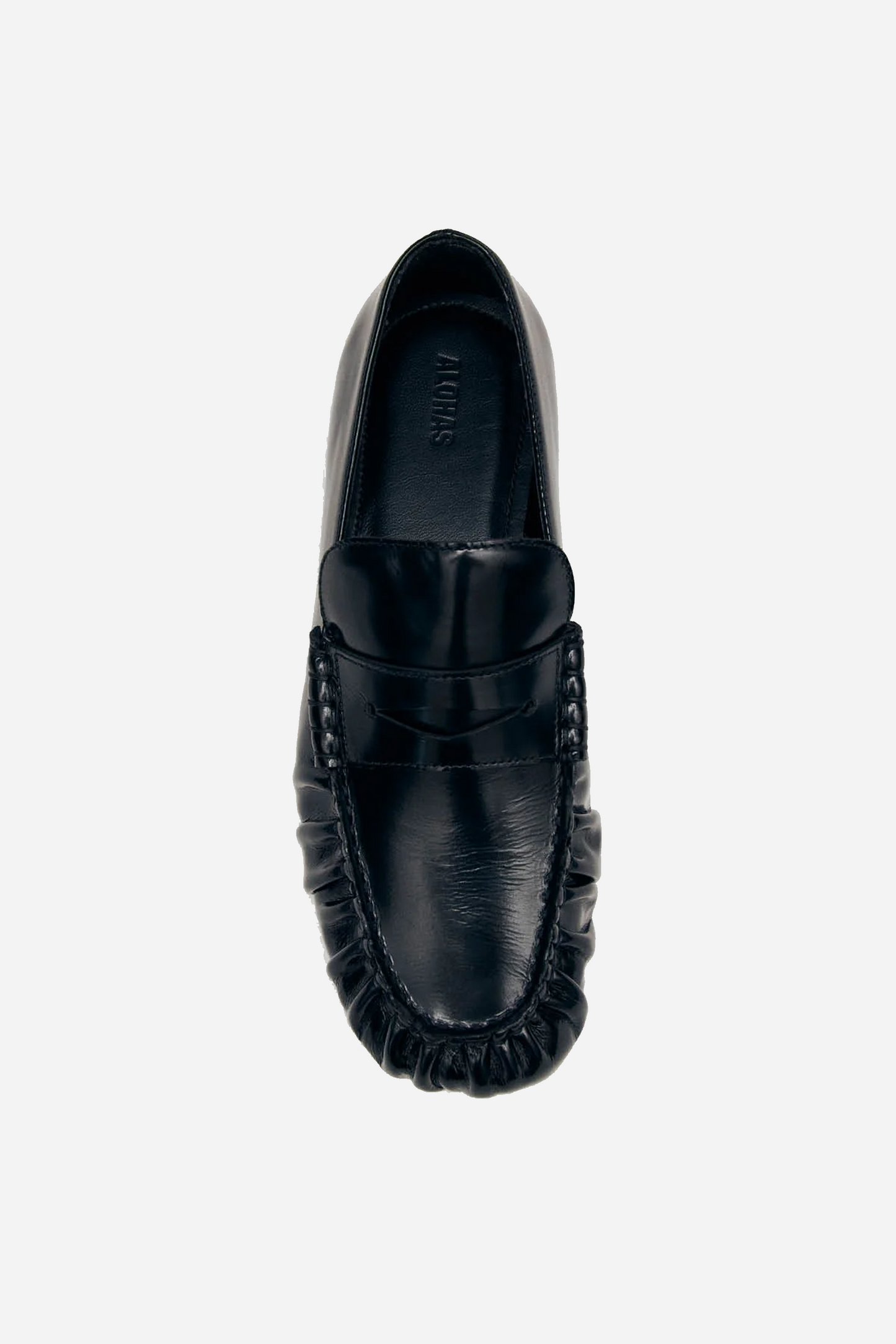 Aven Black Leather Loafers