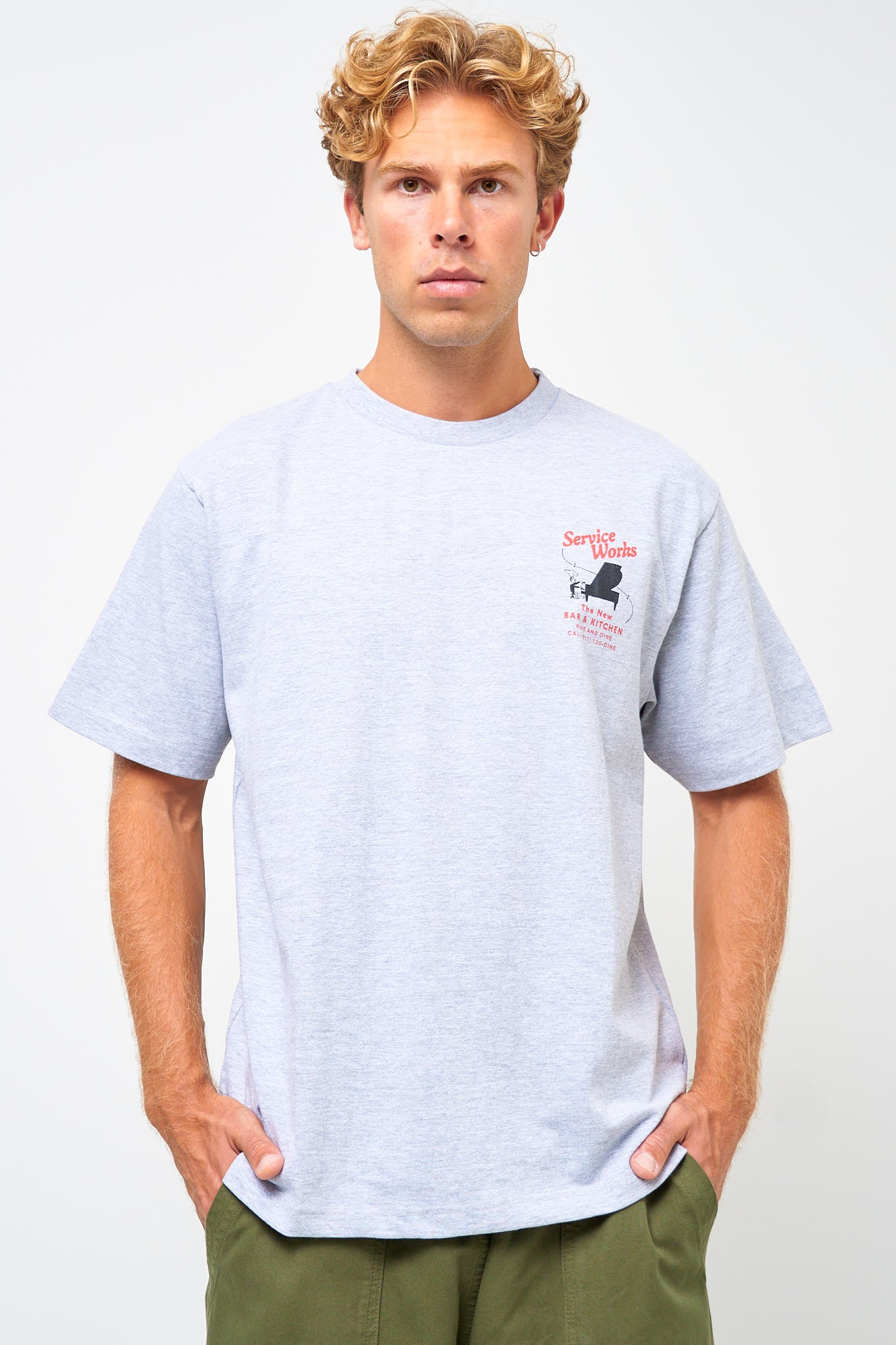 Bar + Kitchen Tee Heather Grey