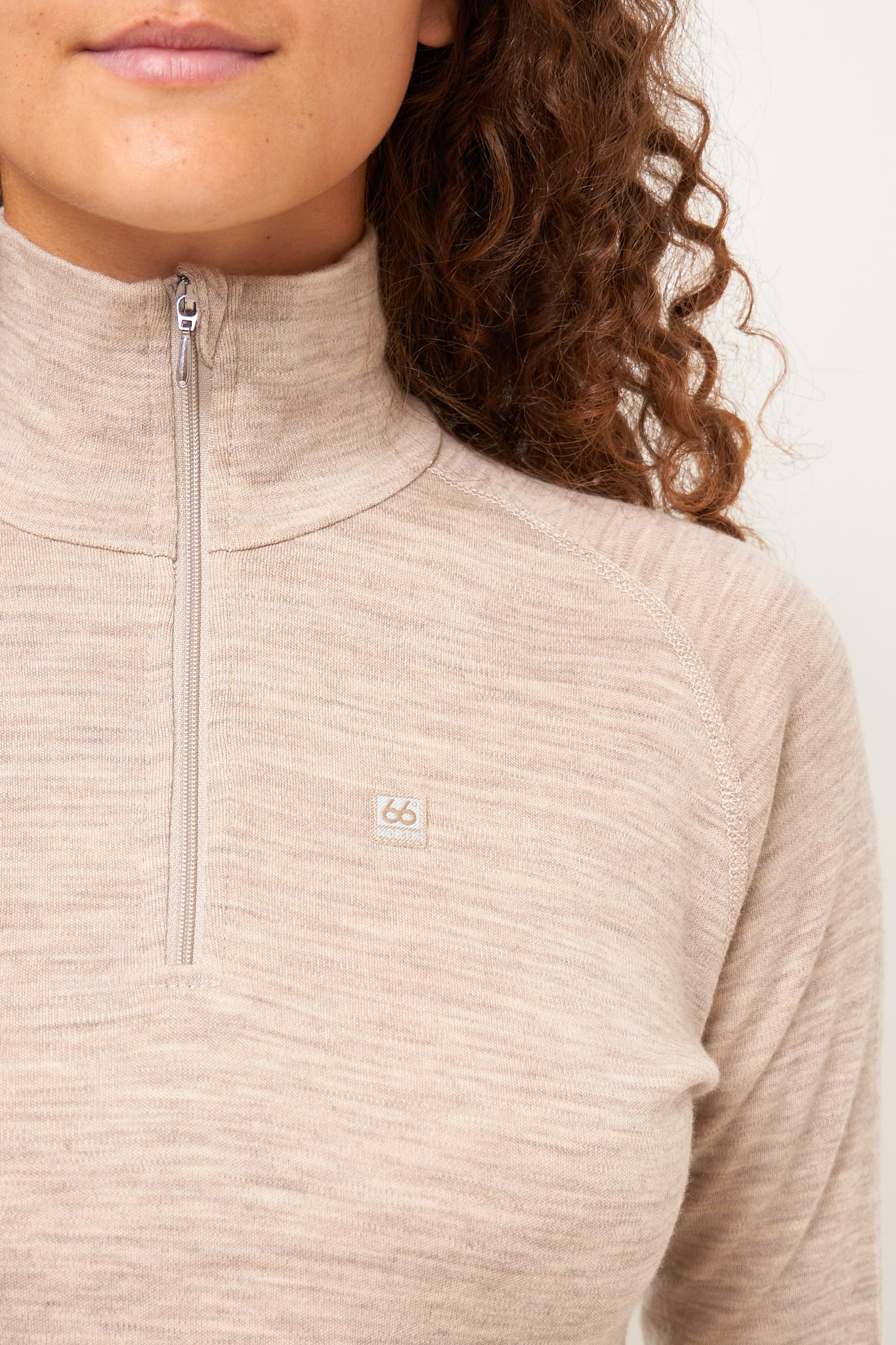 Básar W Zip Neck Arctic Fox