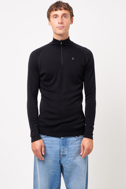 Básar Zip Neck Black