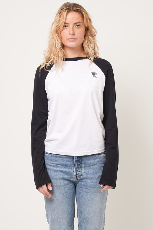 Bow L/S T-Shirt White/Black