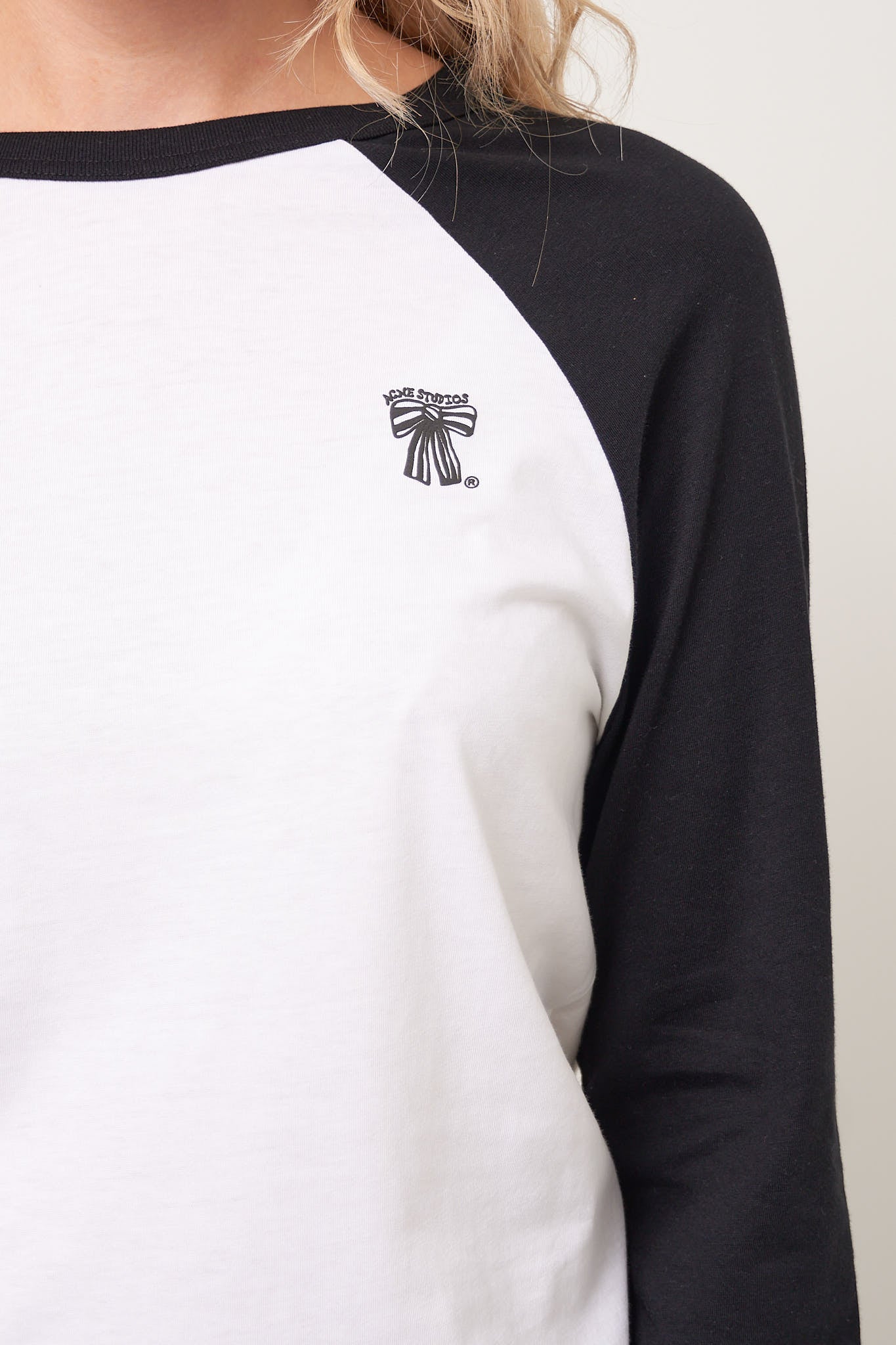 Bow L/S T-Shirt White/Black