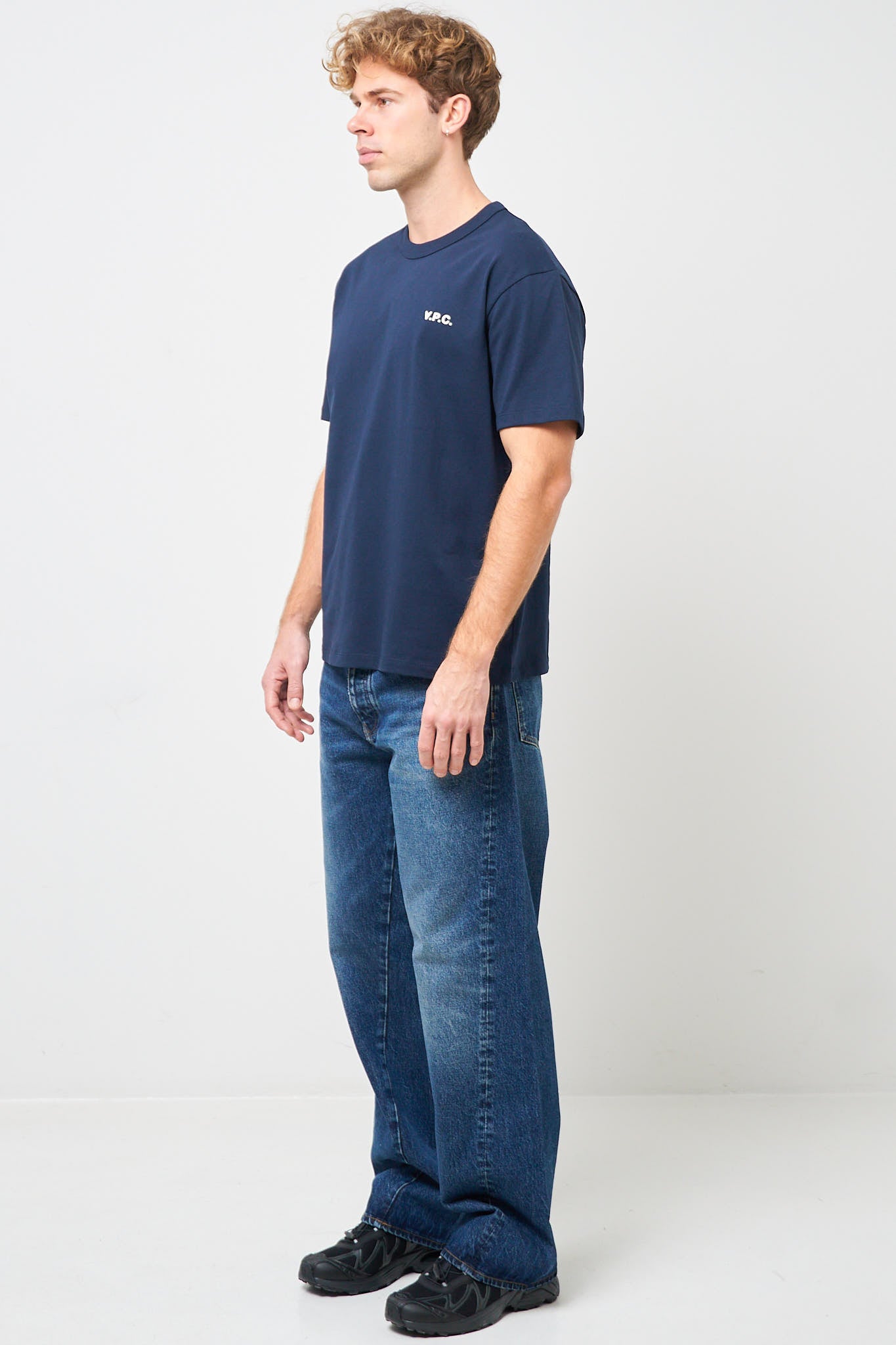Boxy Petit VPC T-shirt Dark Navy/Ecru