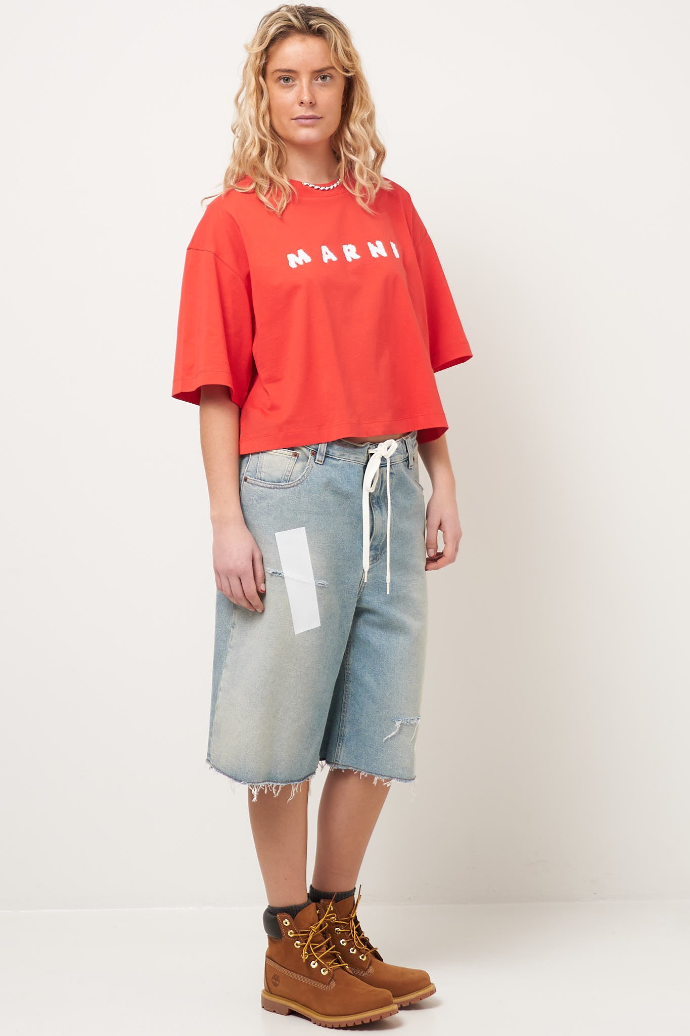 Boxy T-Shirt Logo Red