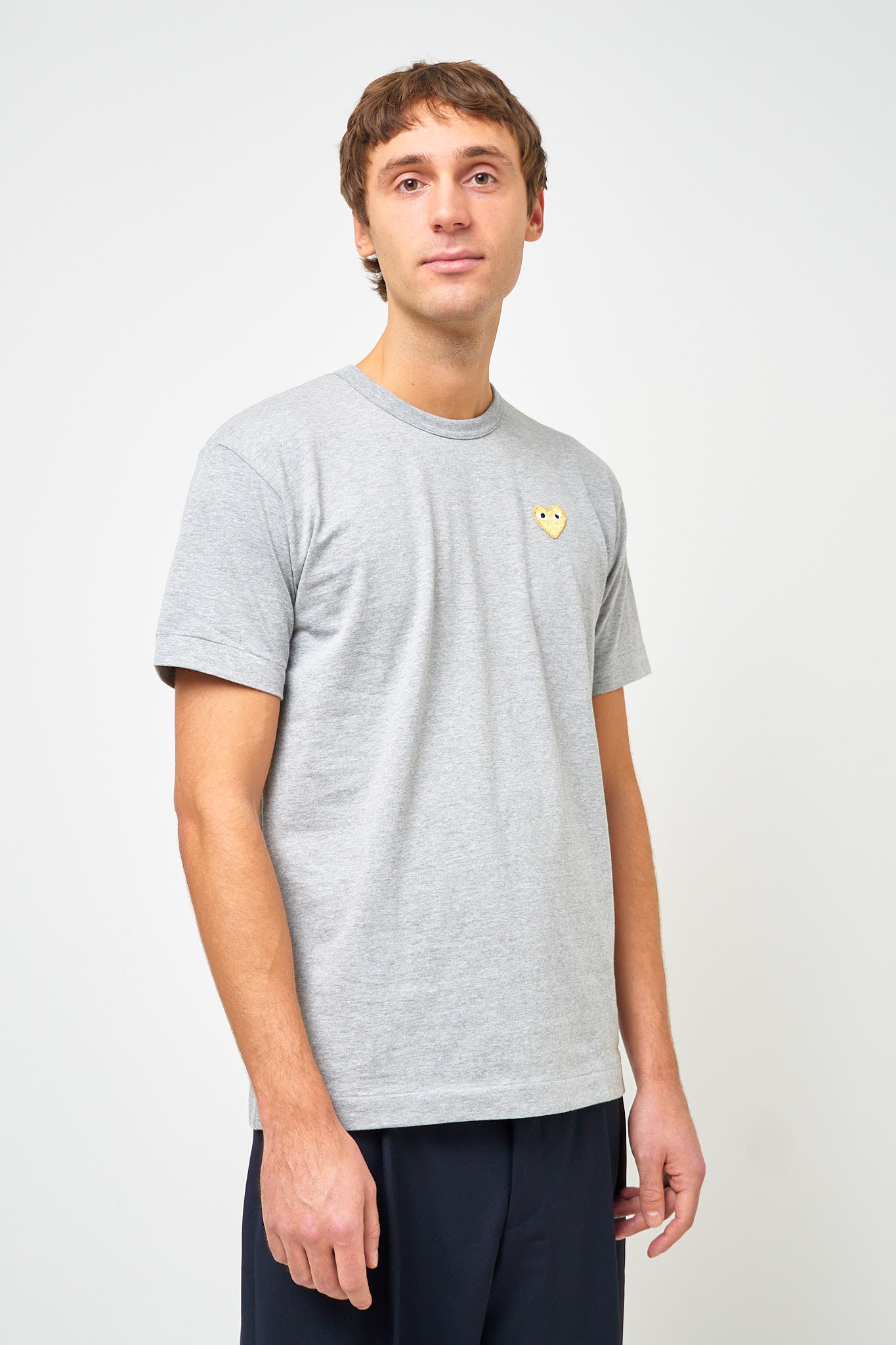 Comme des Garçons Play Gold Heart T-shirt Grey – STRØM