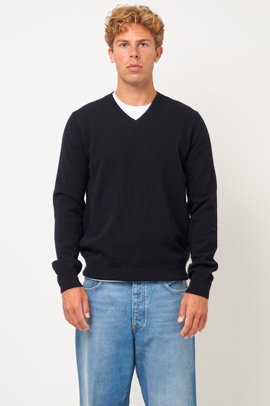 CDG V-Neck Pullover Black