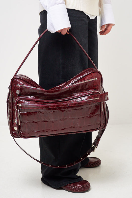 Camero Camera Shoulder Bag Burgundy