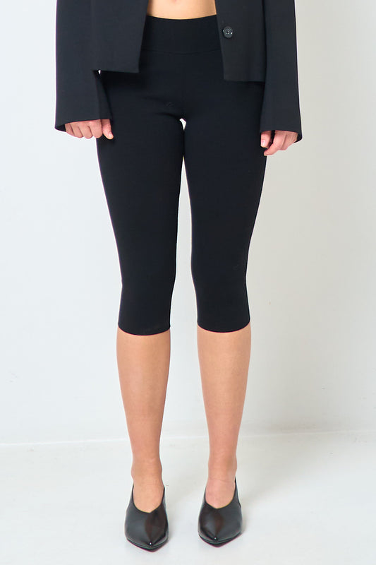Capri Knit Leggings Black