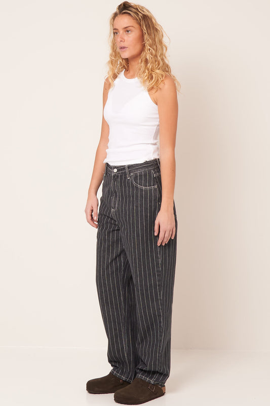 W' Orlean Pant Black/White Stone