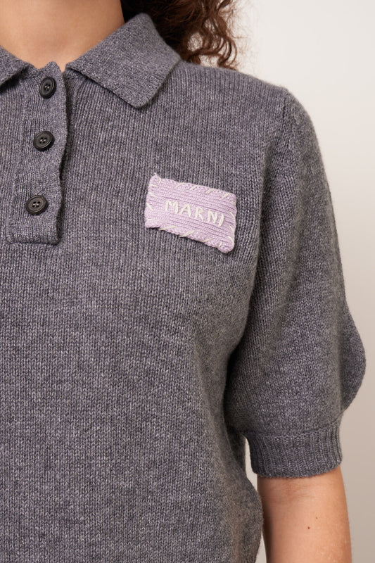 Cashmere Logo Polo Graphite