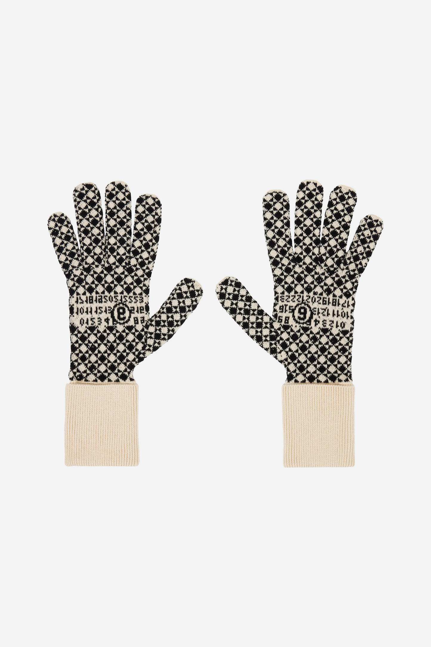 Check Gloves Black/White