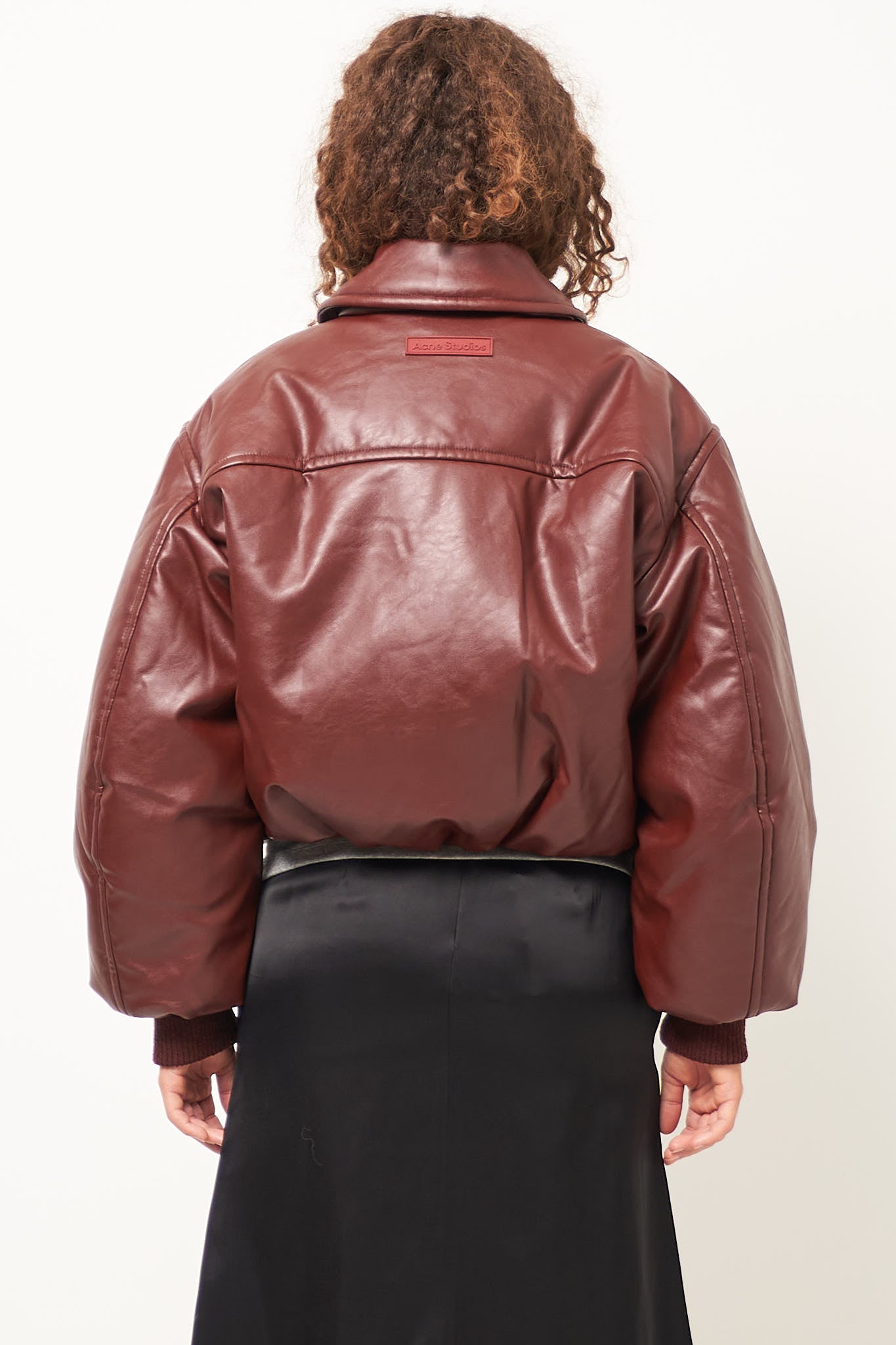 Coated Bomber Jacket Dark Burgundy