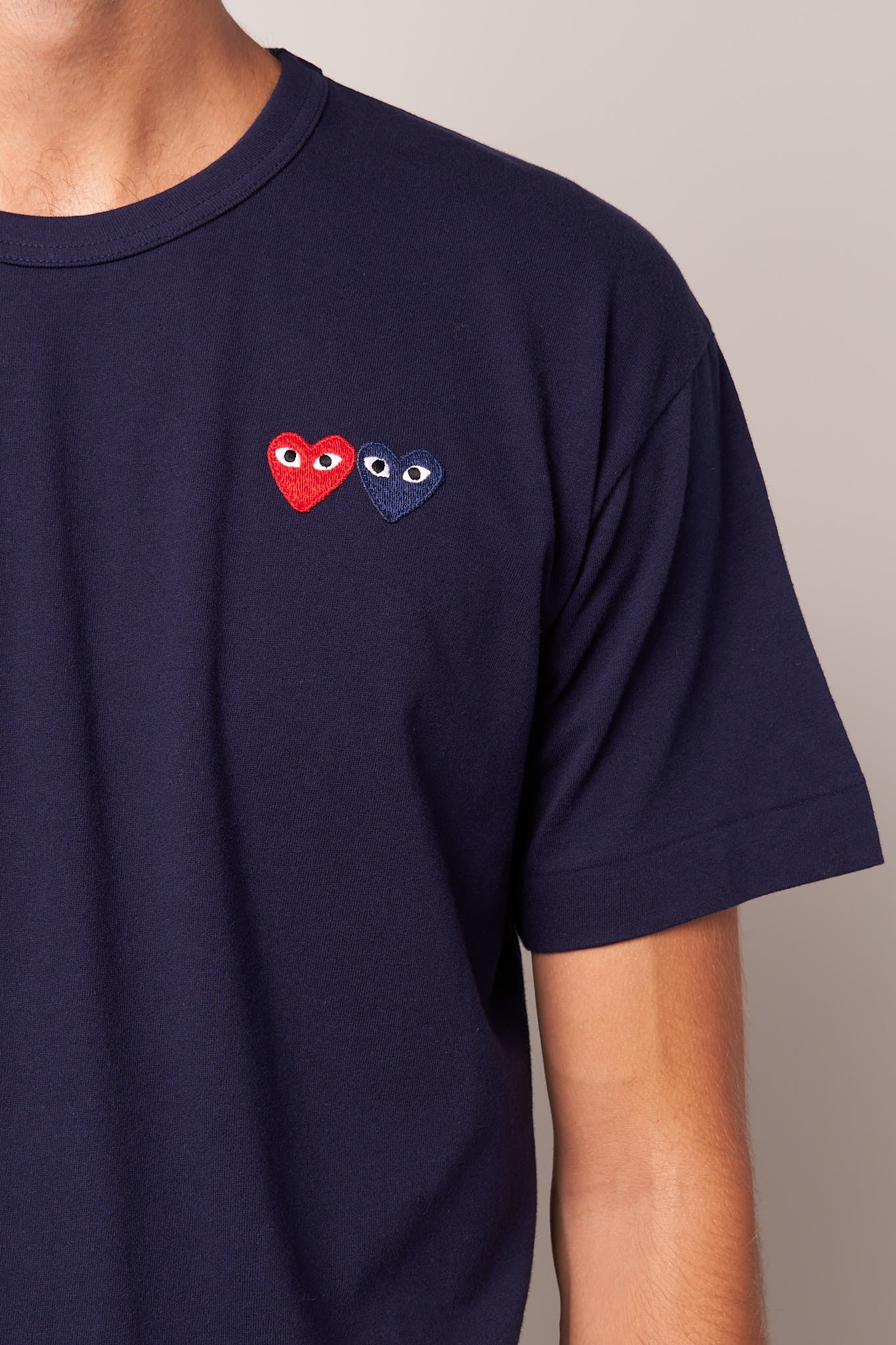 Double Heart T-shirt Navy