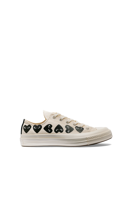 Multi Black Heart Chuck Taylor Low Beige